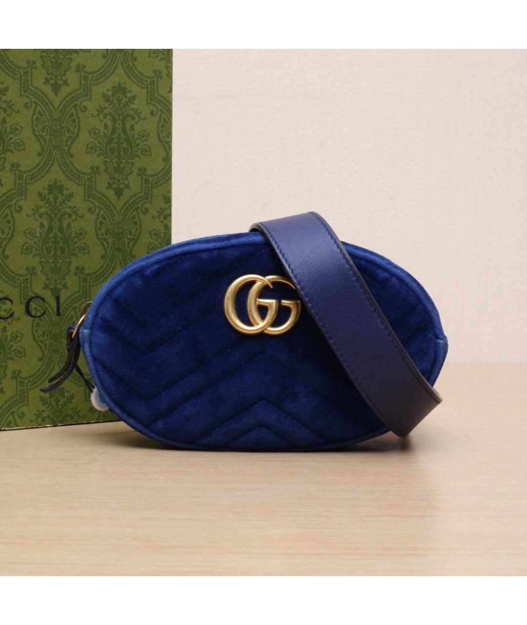 GUCCI Темно-синяя сумка через плечо, фото 2