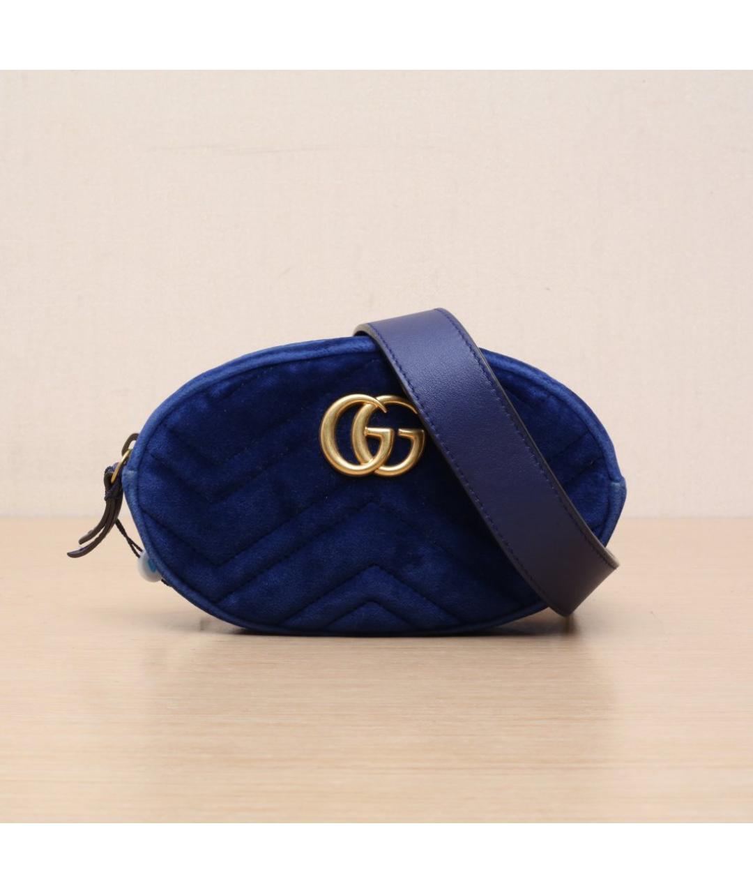 GUCCI Темно-синяя сумка через плечо, фото 3