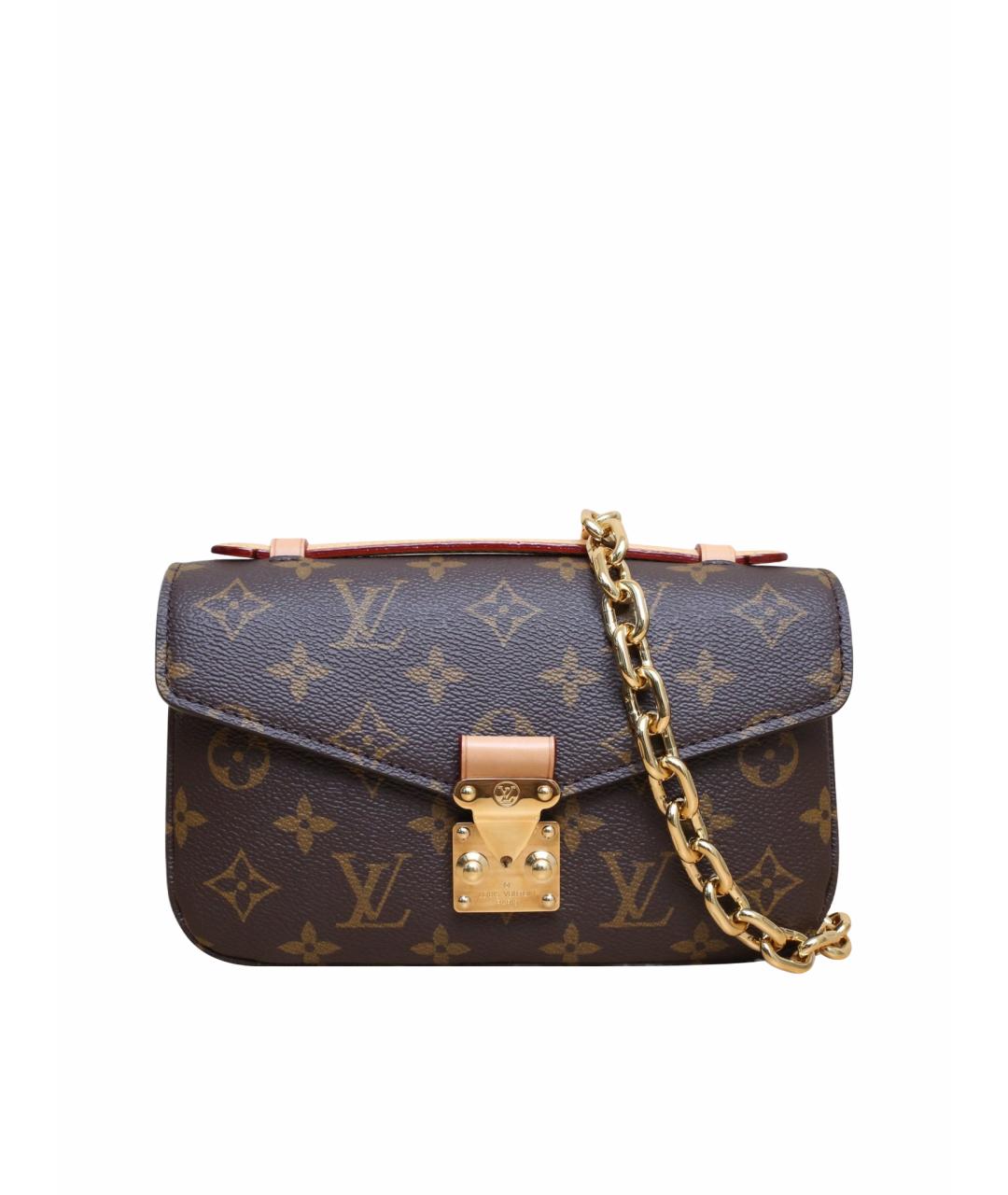 LOUIS VUITTON Коричневая кожаная сумка через плечо, фото 1