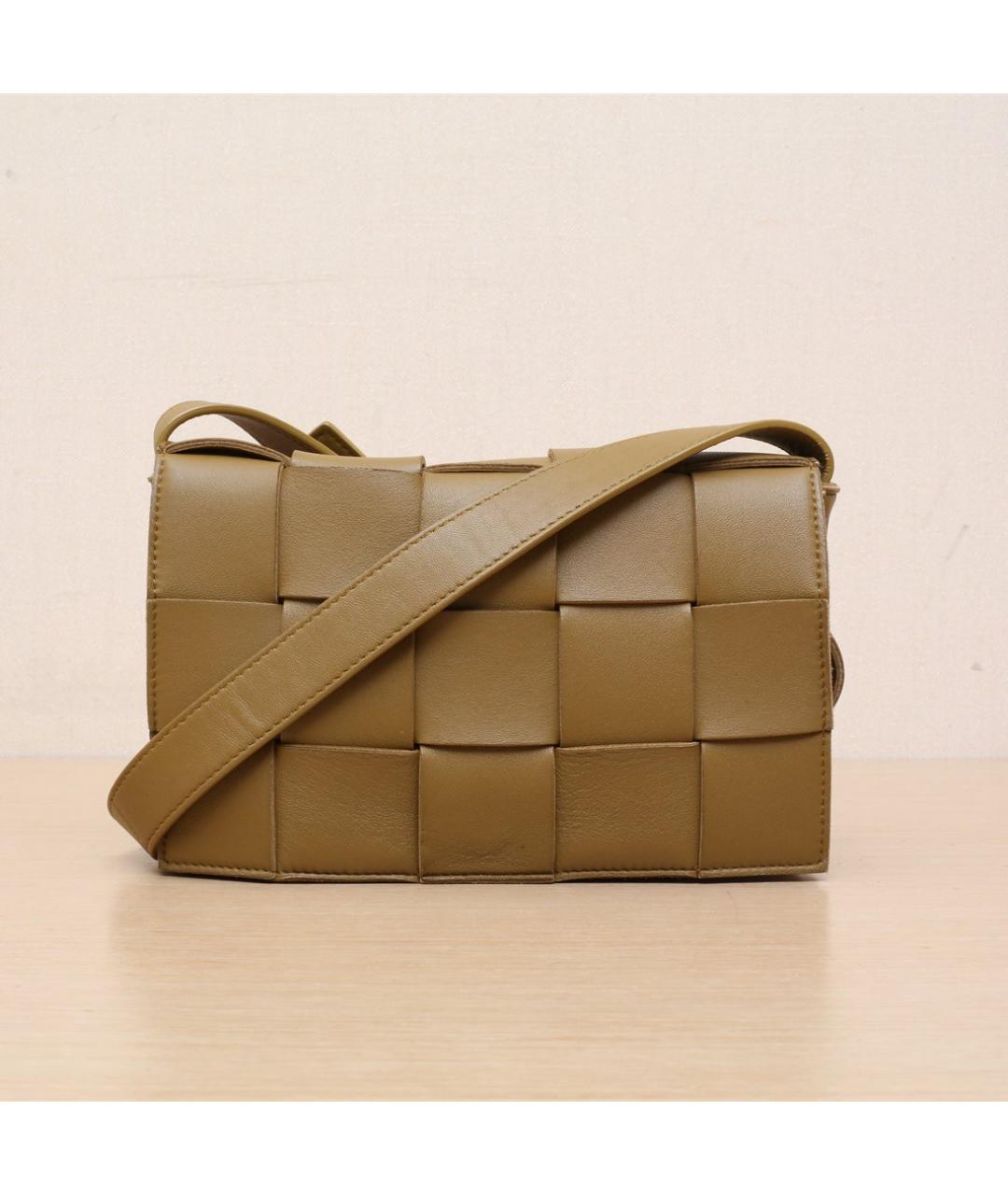 BOTTEGA VENETA Коричневая кожаная сумка через плечо, фото 3