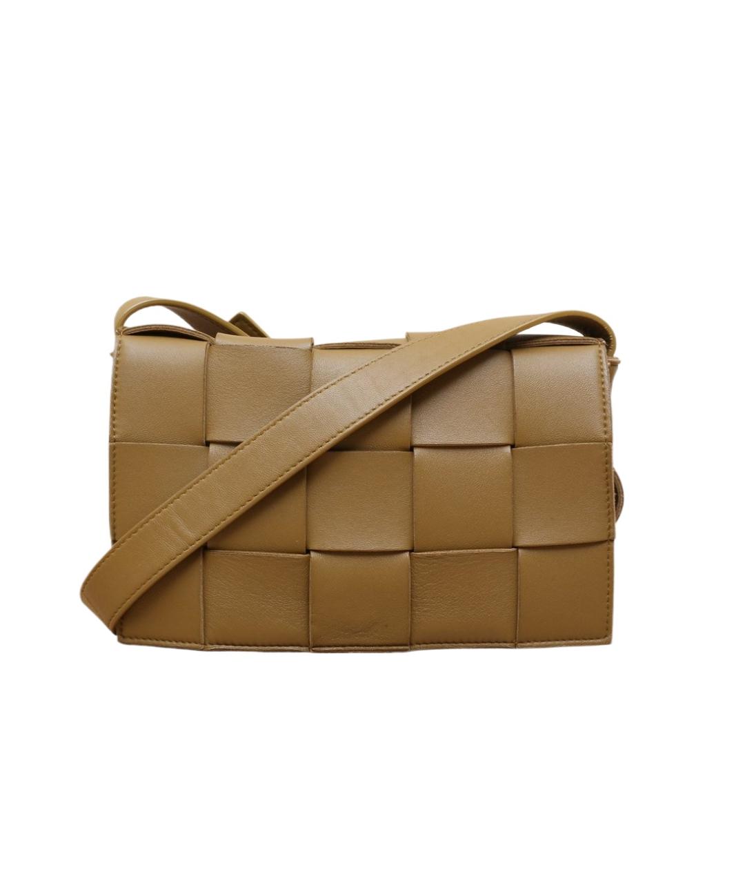 BOTTEGA VENETA Коричневая кожаная сумка через плечо, фото 10