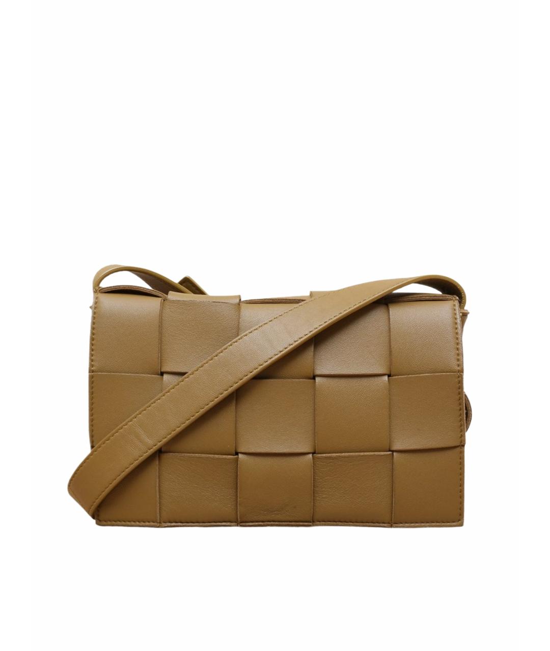 BOTTEGA VENETA Коричневая кожаная сумка через плечо, фото 1
