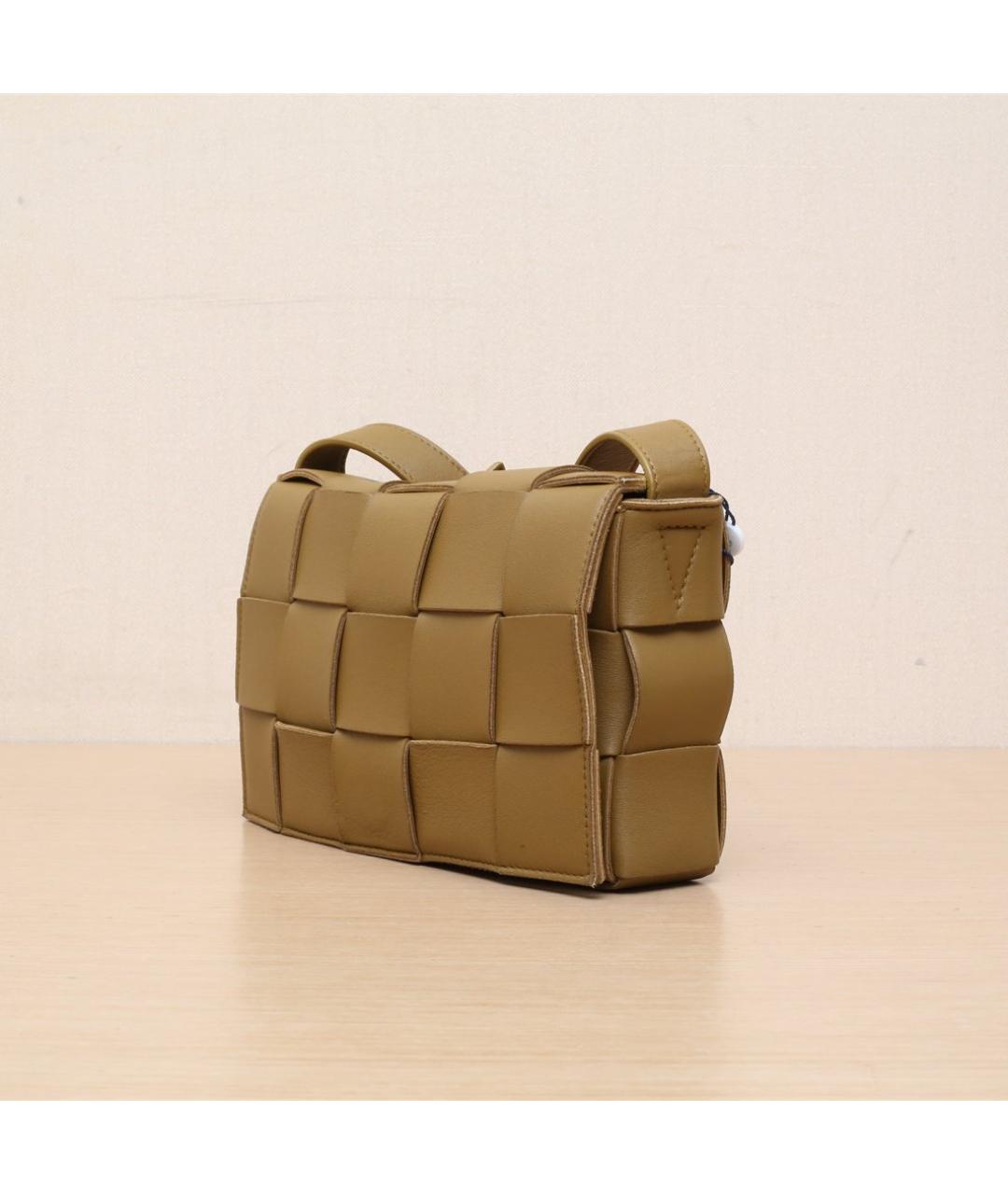 BOTTEGA VENETA Коричневая кожаная сумка через плечо, фото 4