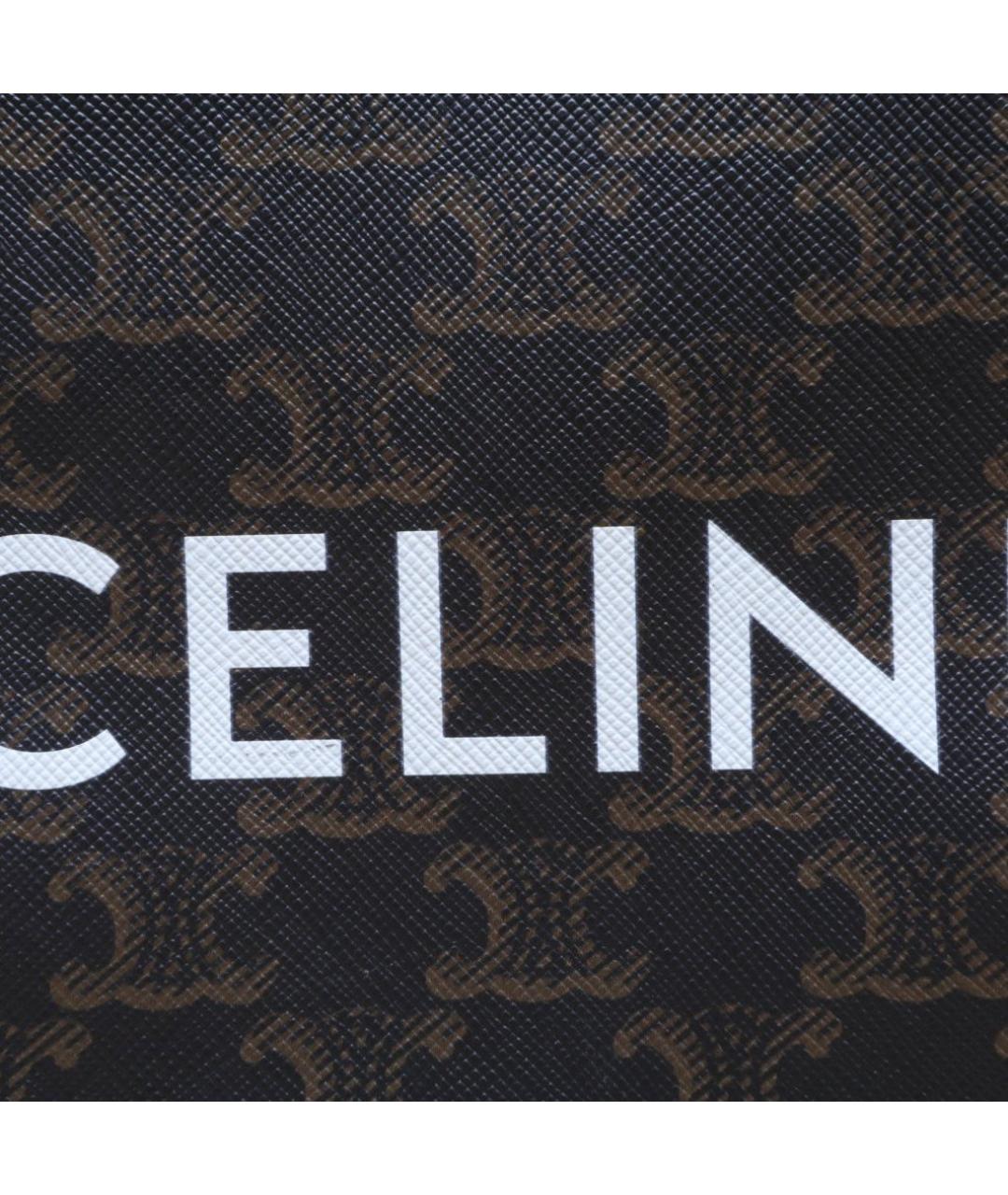 CELINE Коричневая кожаная сумка через плечо, фото 8
