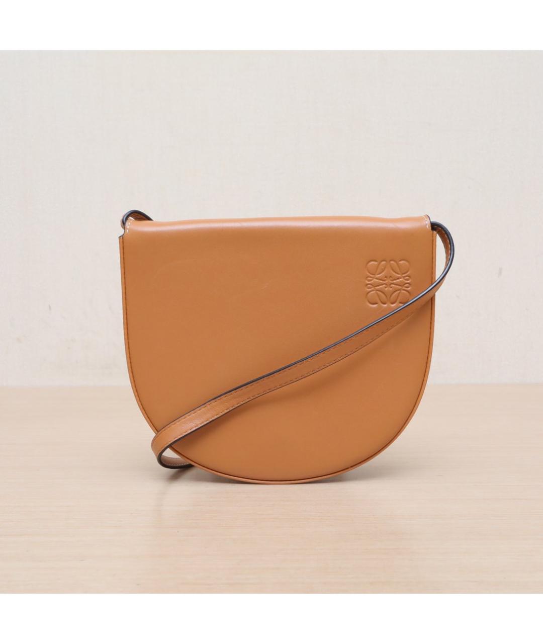 LOEWE Коричневая кожаная сумка через плечо, фото 3