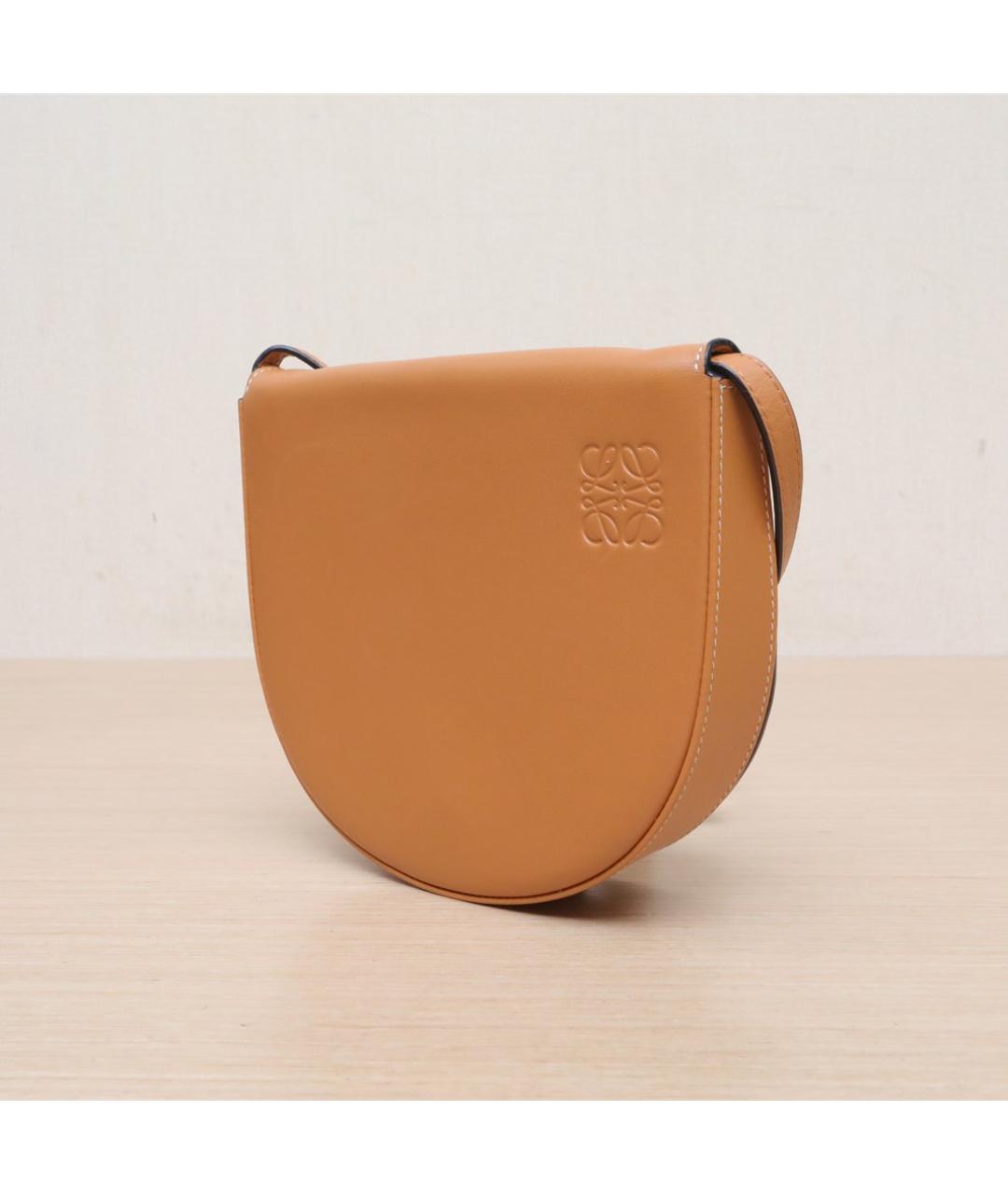 LOEWE Коричневая кожаная сумка через плечо, фото 4