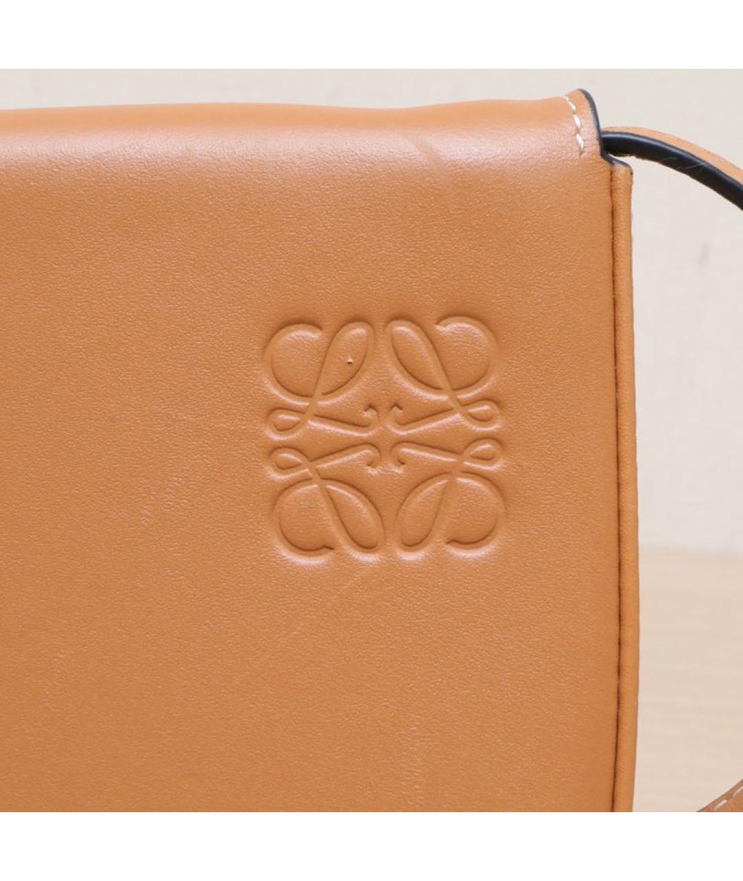 LOEWE Коричневая кожаная сумка через плечо, фото 8