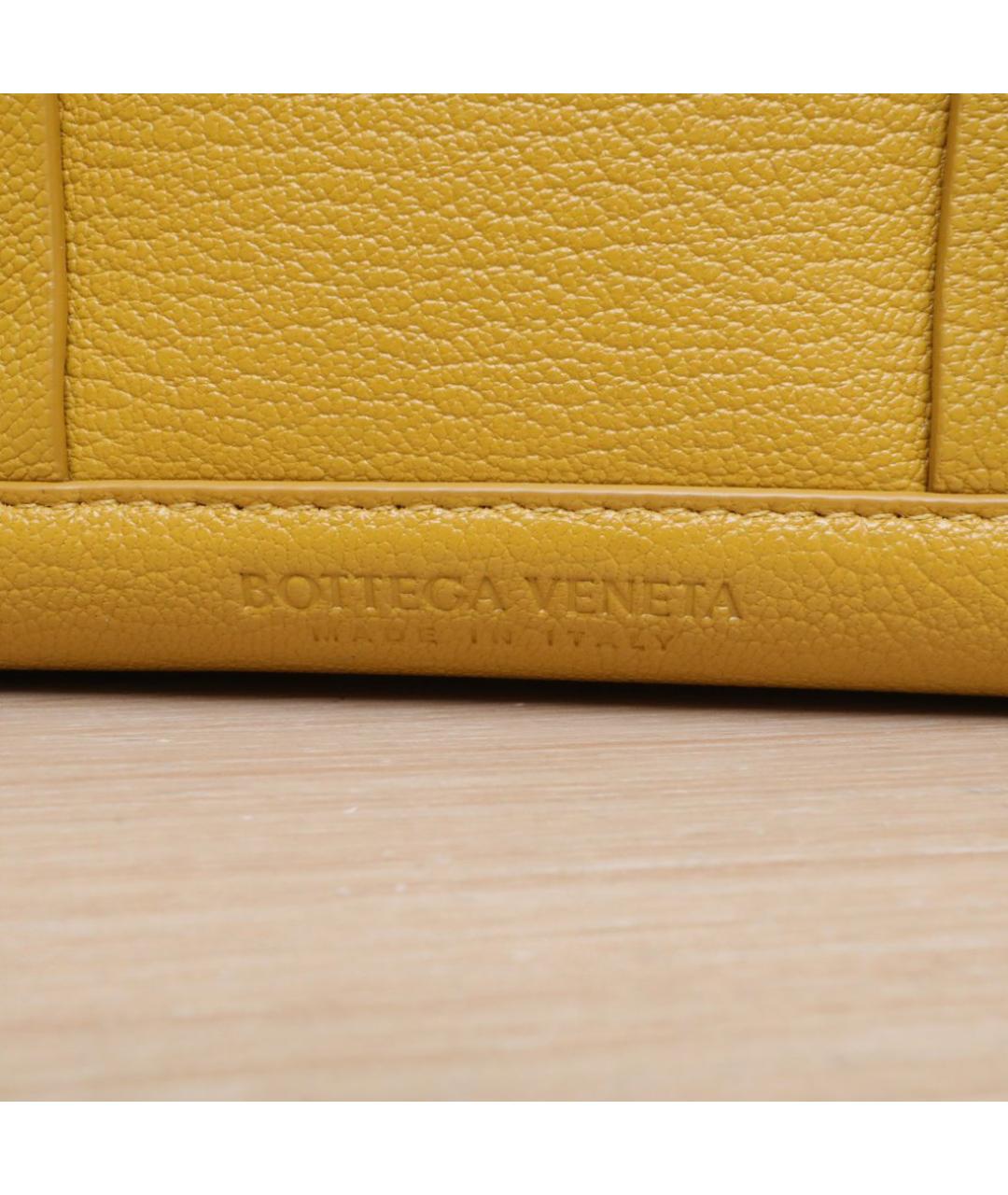 BOTTEGA VENETA Желтая кожаная сумка через плечо, фото 8