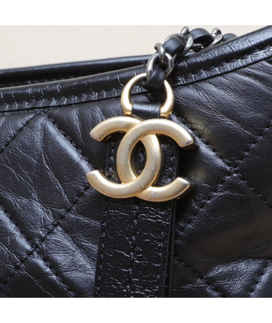 CHANEL Черная кожаная сумка через плечо, фото 8