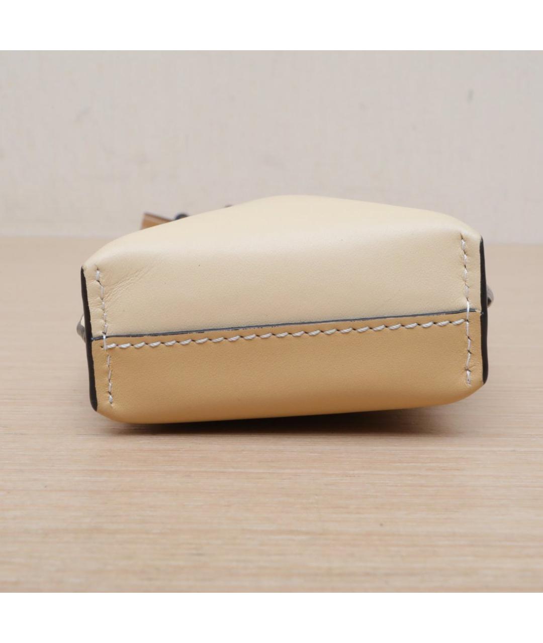 LOEWE Бежевая кожаная сумка через плечо, фото 9