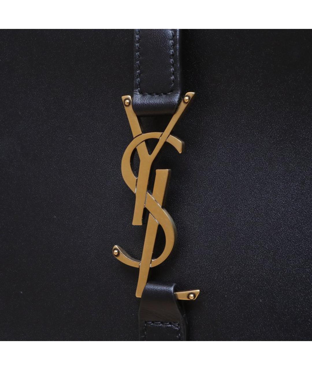 SAINT LAURENT Черная кожаная сумка через плечо, фото 8