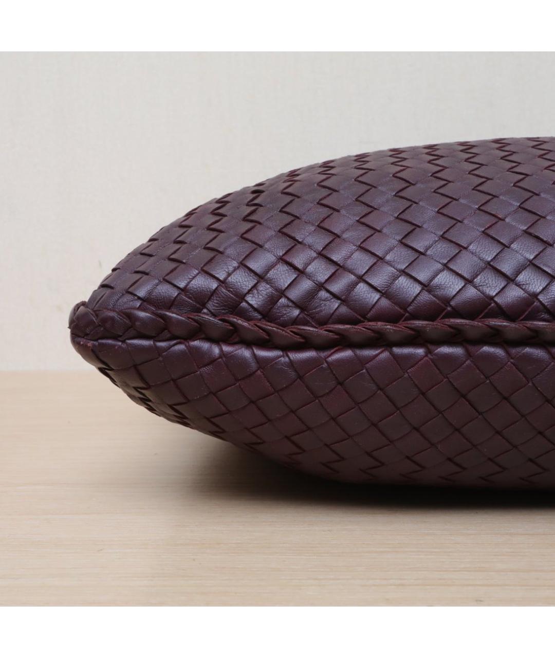 BOTTEGA VENETA Бордовая кожаная сумка через плечо, фото 9