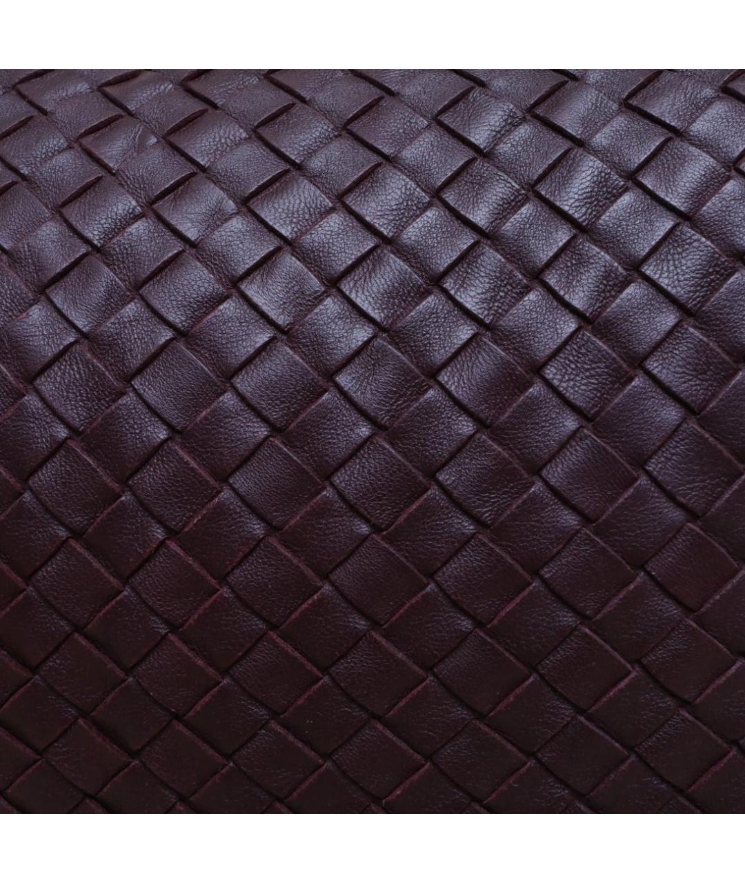 BOTTEGA VENETA Бордовая кожаная сумка через плечо, фото 8