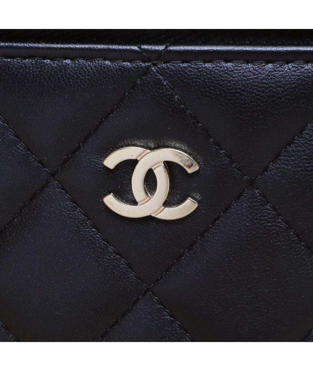 CHANEL Черная кожаная сумка через плечо, фото 8