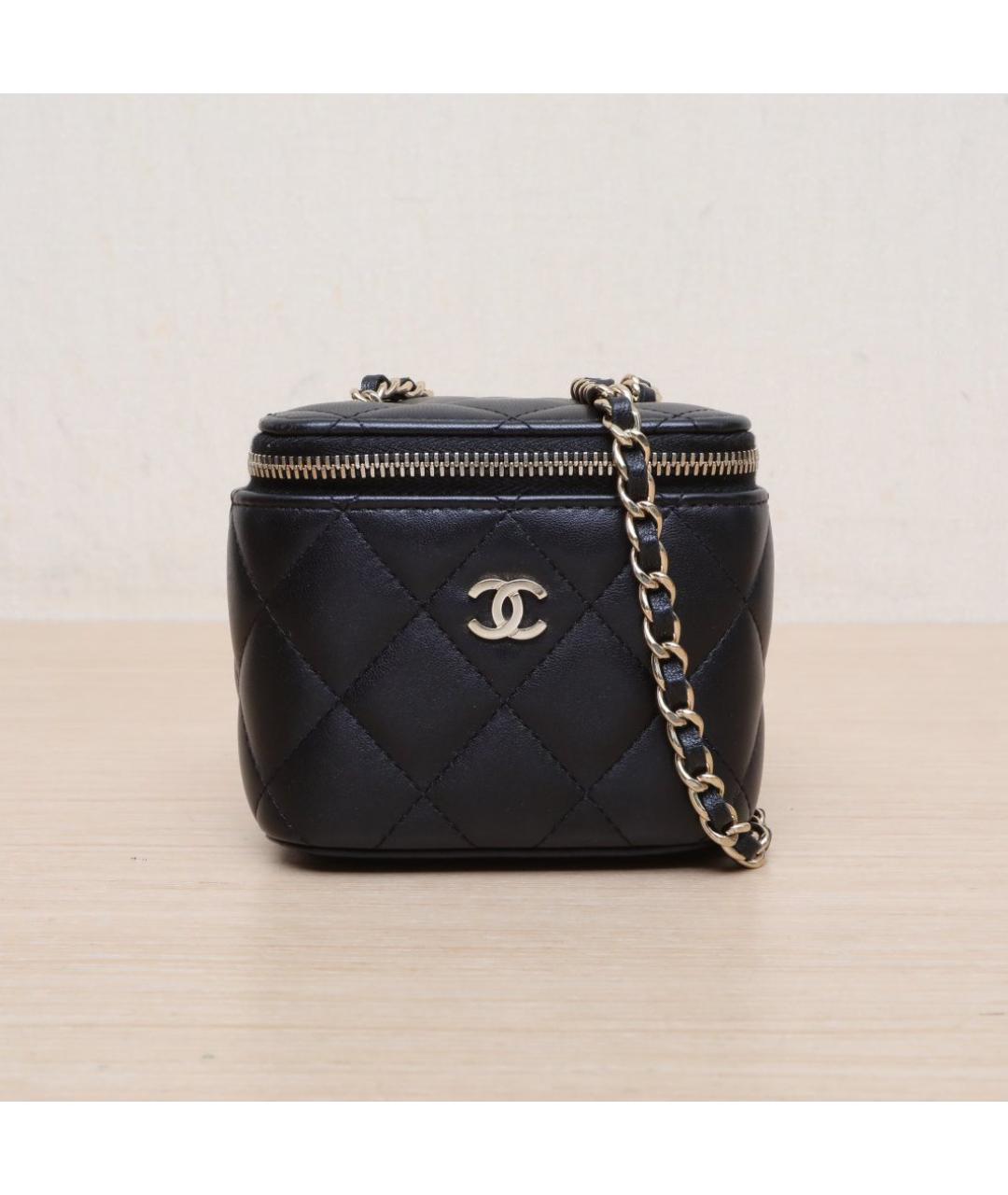 CHANEL Черная кожаная сумка через плечо, фото 3