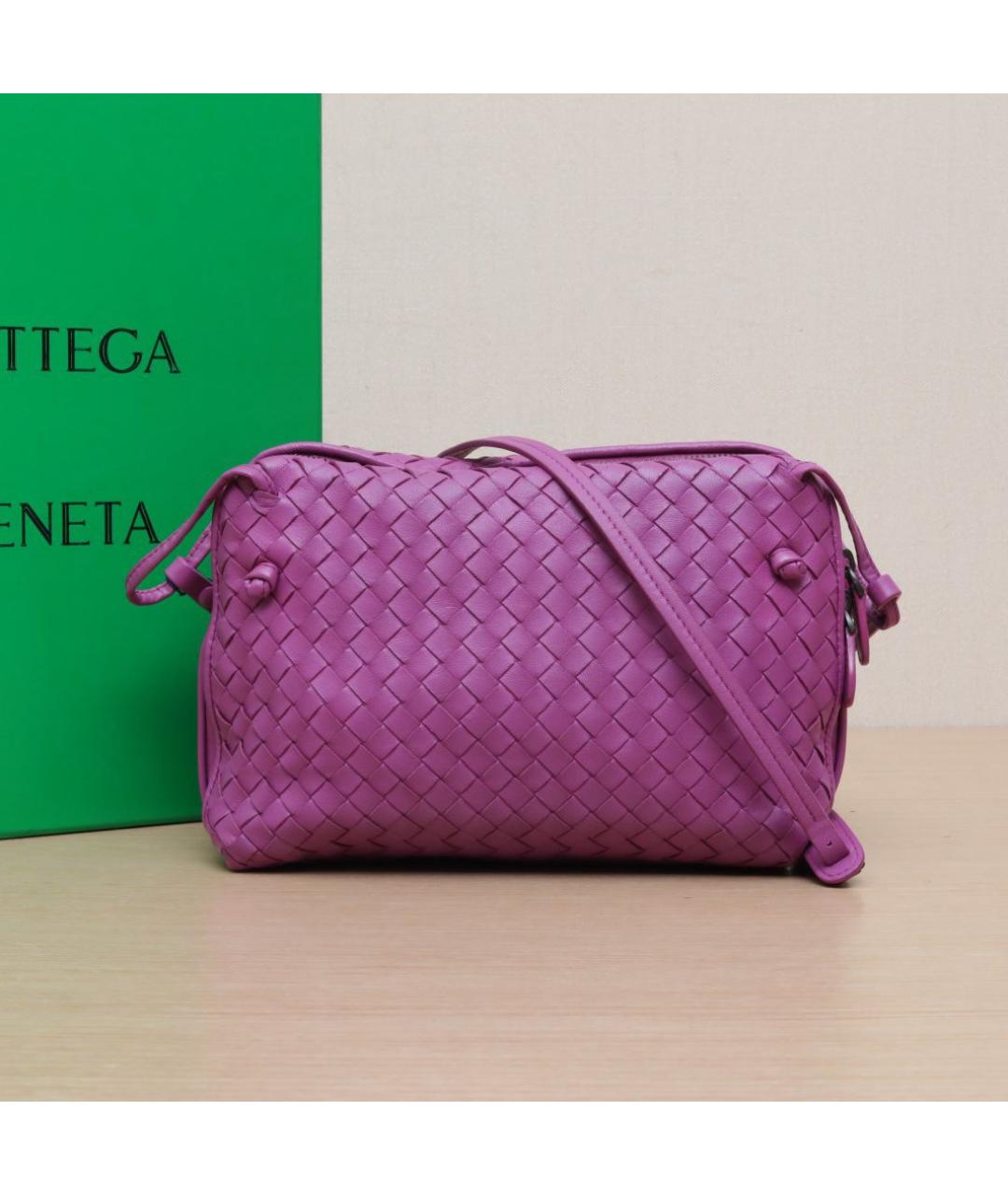 BOTTEGA VENETA Фиолетовая кожаная сумка через плечо, фото 2