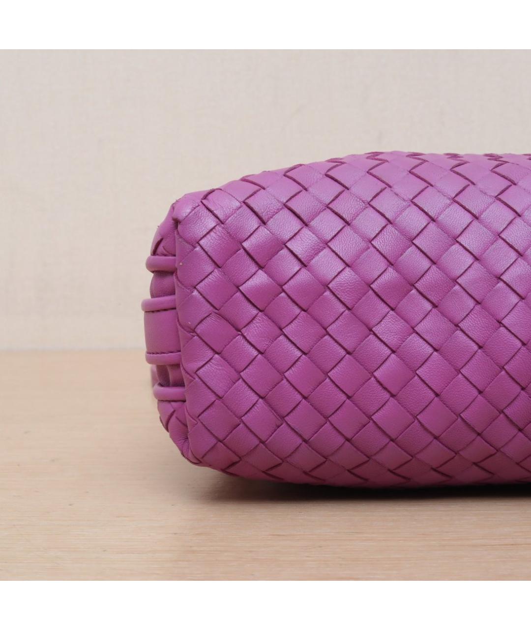 BOTTEGA VENETA Фиолетовая кожаная сумка через плечо, фото 9