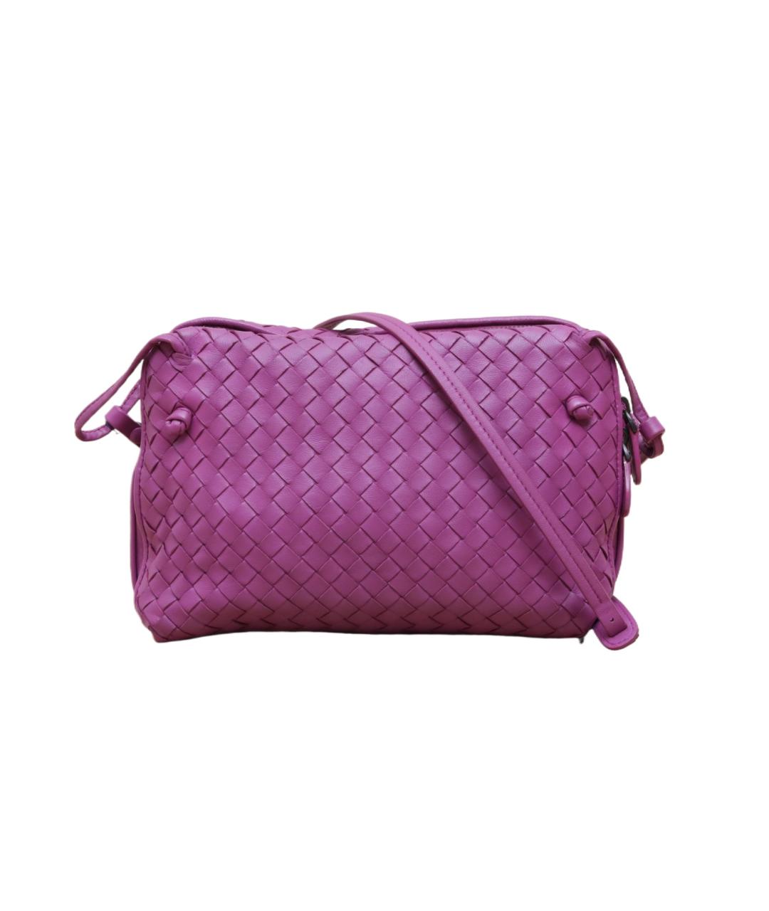 BOTTEGA VENETA Фиолетовая кожаная сумка через плечо, фото 1