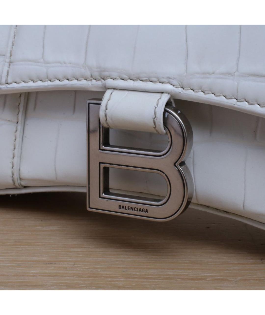 BALENCIAGA Белая кожаная сумка через плечо, фото 8