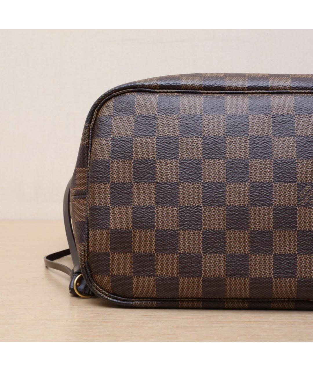 LOUIS VUITTON Коричневая кожаная сумка через плечо, фото 9
