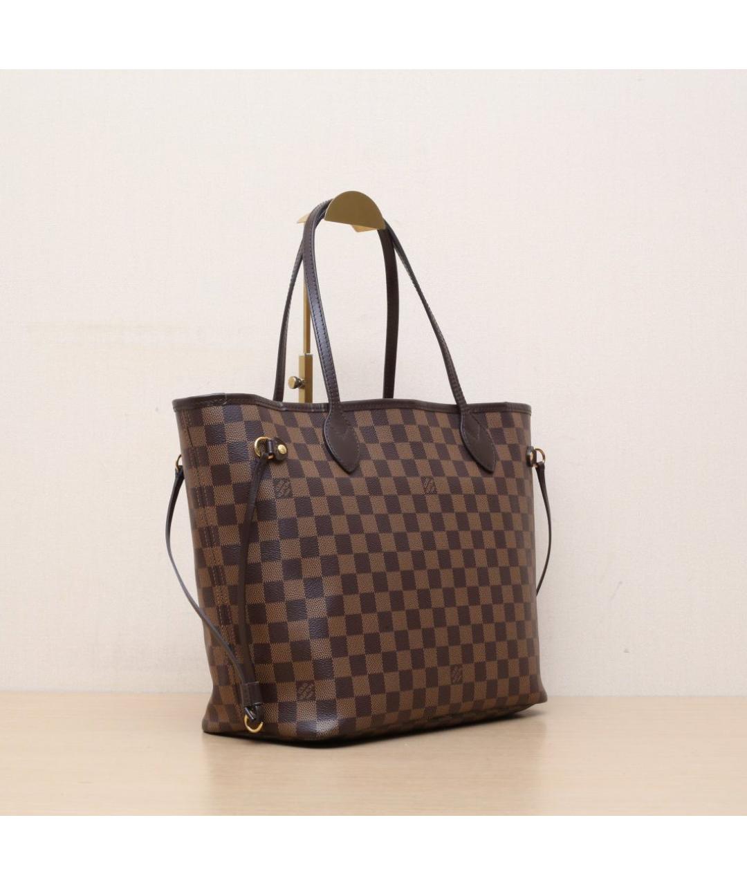 LOUIS VUITTON Коричневая кожаная сумка через плечо, фото 6