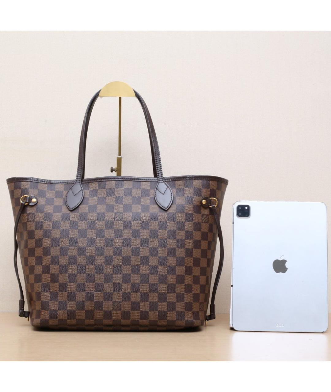 LOUIS VUITTON Коричневая кожаная сумка через плечо, фото 7
