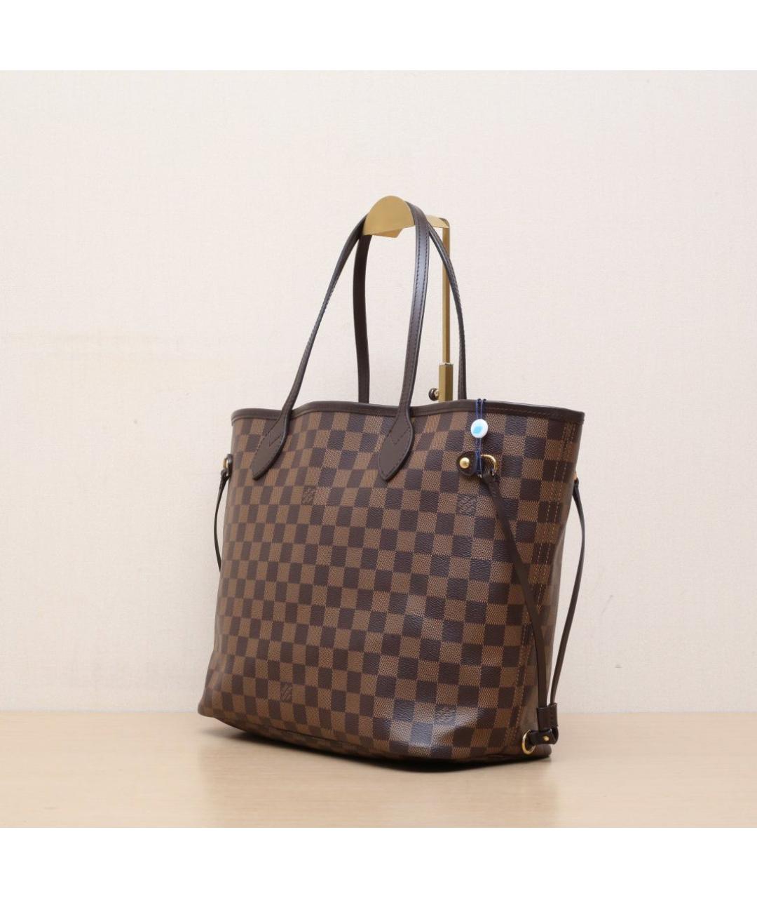 LOUIS VUITTON Коричневая кожаная сумка через плечо, фото 4