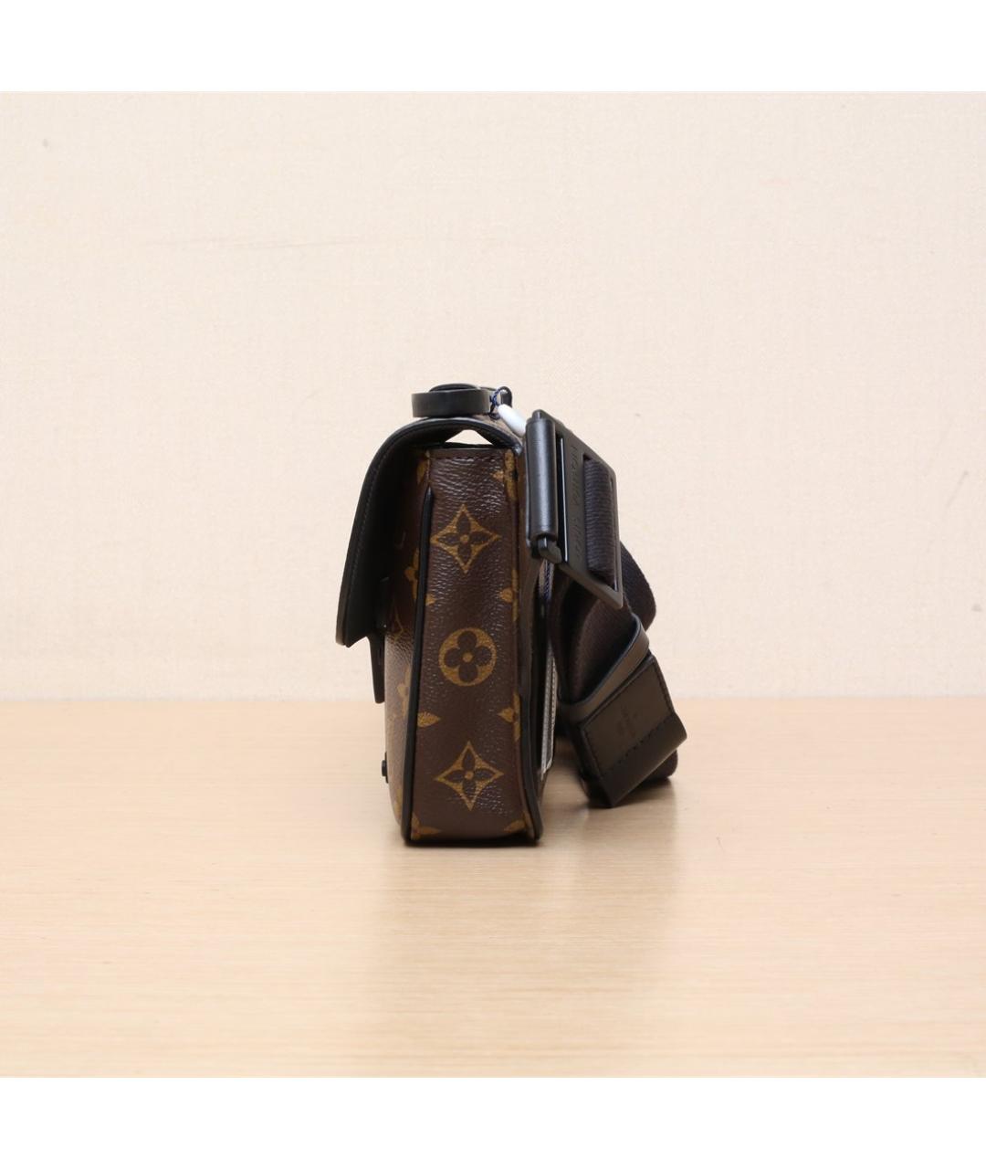 LOUIS VUITTON Коричневая кожаная сумка через плечо, фото 5