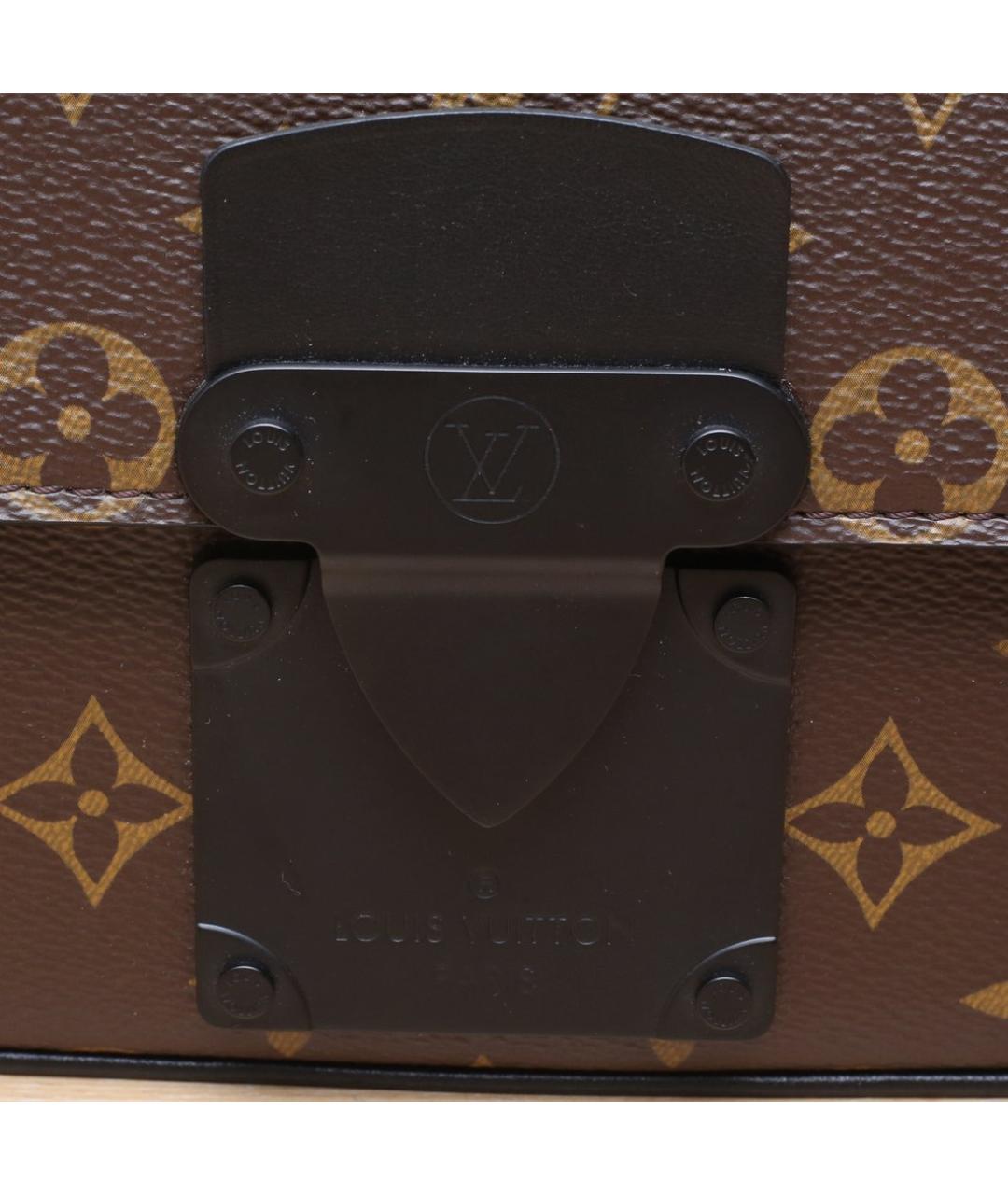 LOUIS VUITTON Коричневая кожаная сумка через плечо, фото 8