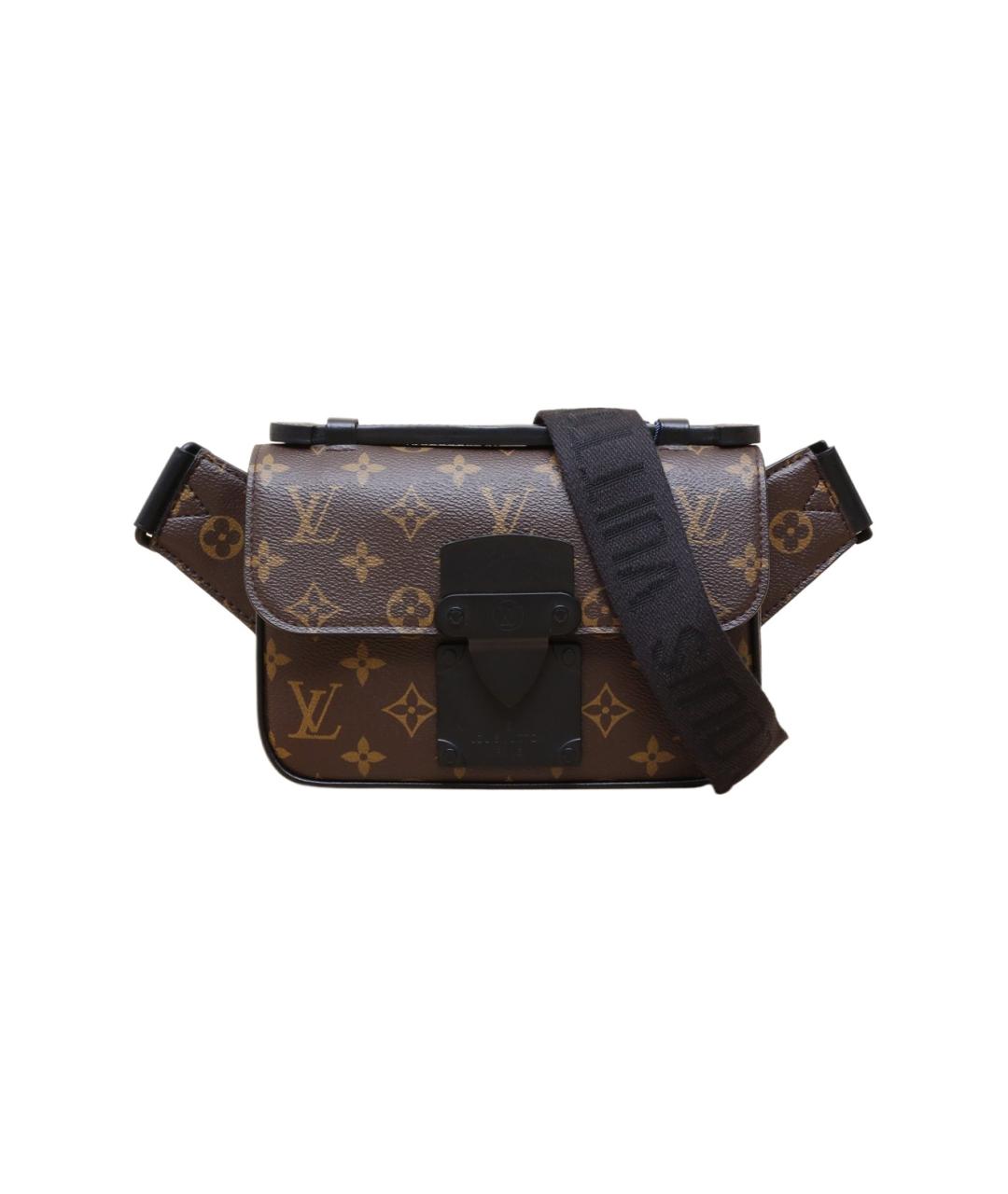 LOUIS VUITTON Коричневая кожаная сумка через плечо, фото 1
