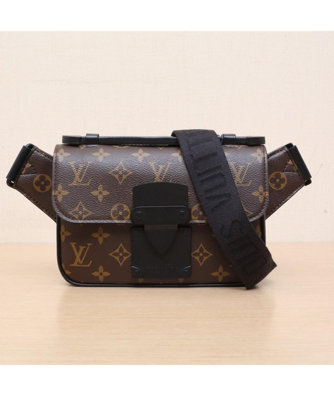 LOUIS VUITTON Коричневая кожаная сумка через плечо, фото 3