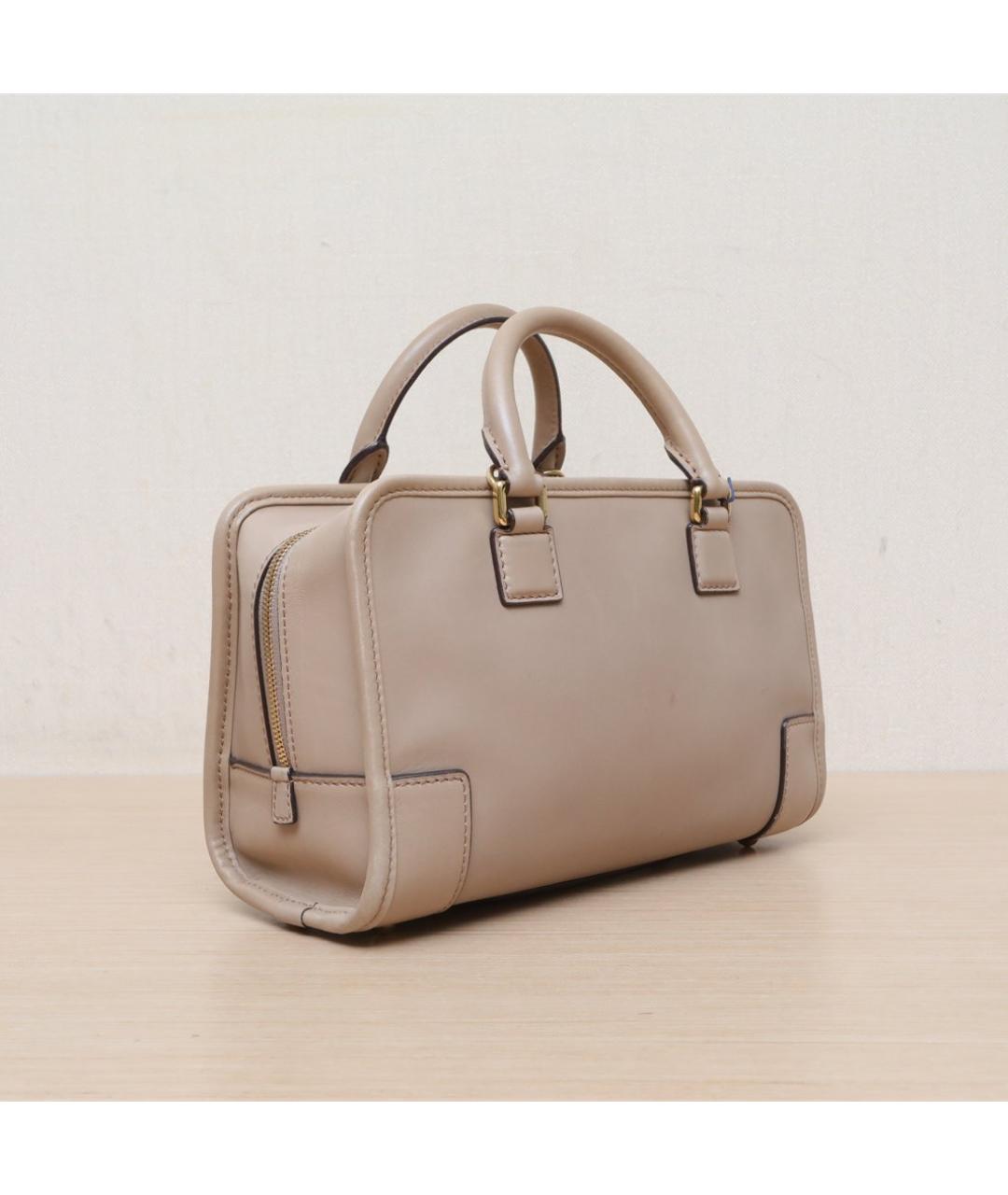 LOEWE Бежевая кожаная сумка через плечо, фото 6