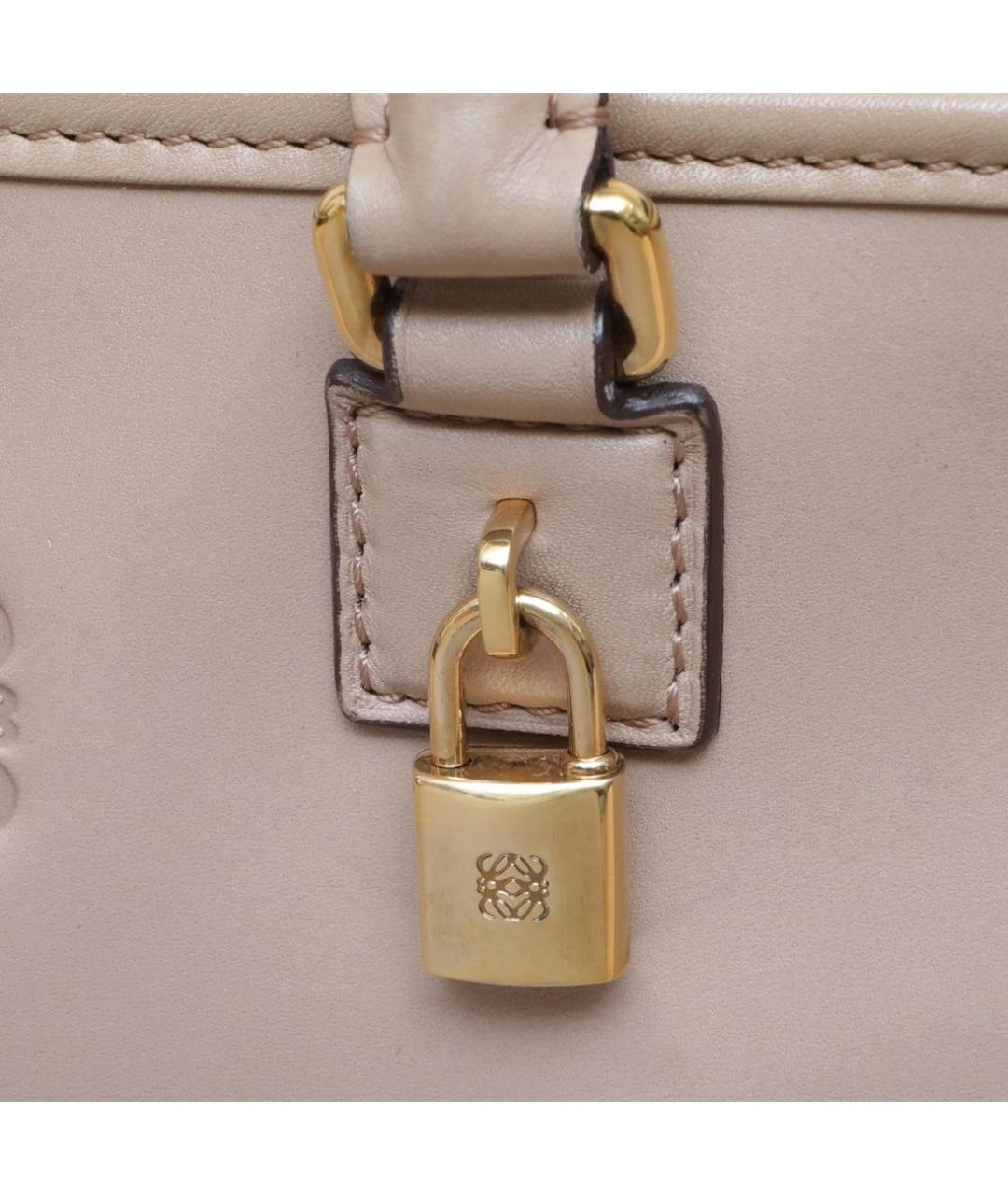 LOEWE Бежевая кожаная сумка через плечо, фото 8