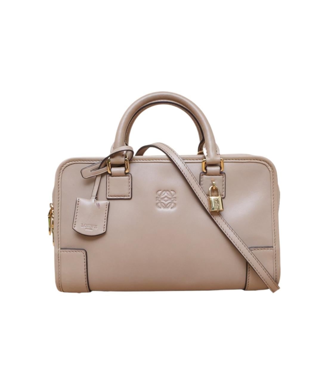 LOEWE Бежевая кожаная сумка через плечо, фото 1