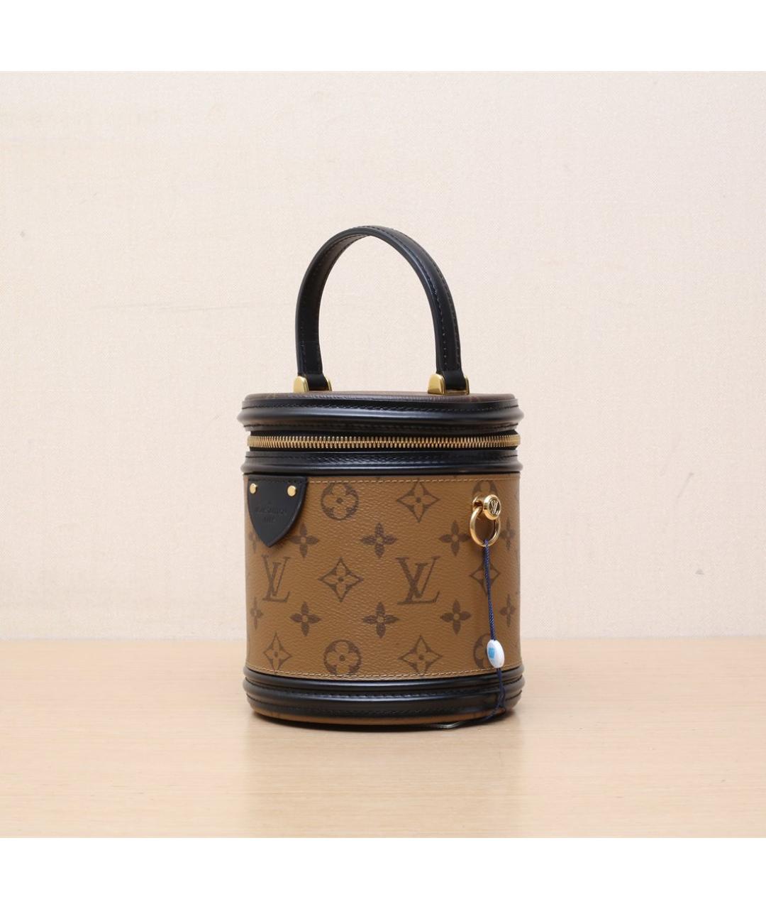 LOUIS VUITTON Коричневая кожаная сумка через плечо, фото 4