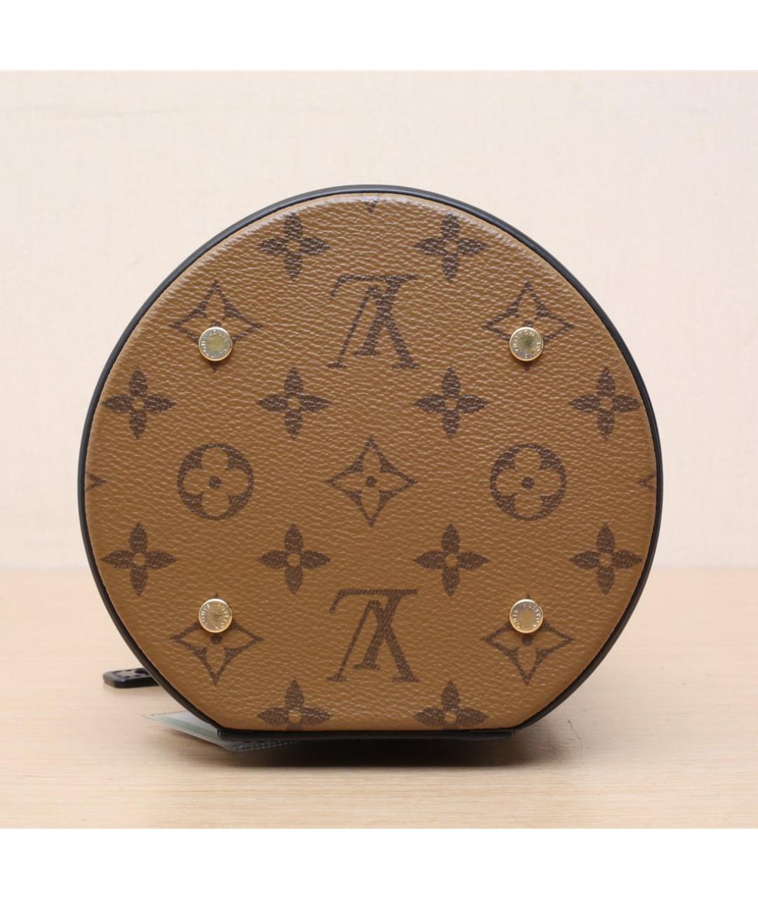 LOUIS VUITTON Коричневая кожаная сумка через плечо, фото 9