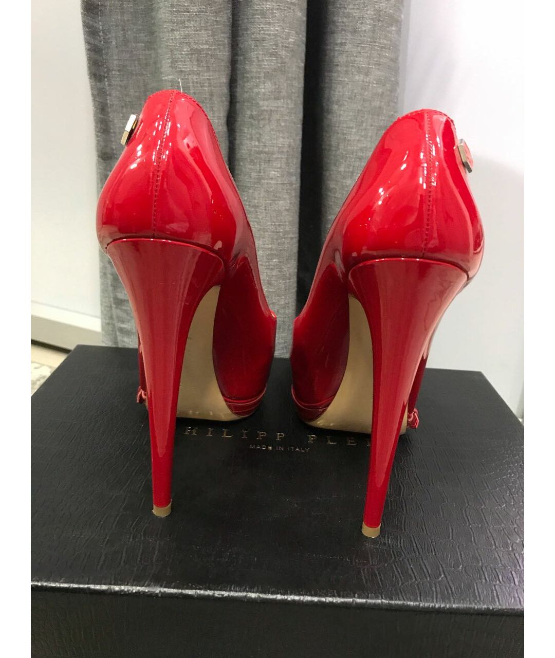 PHILIPP PLEIN Красные замшевые туфли, фото 4