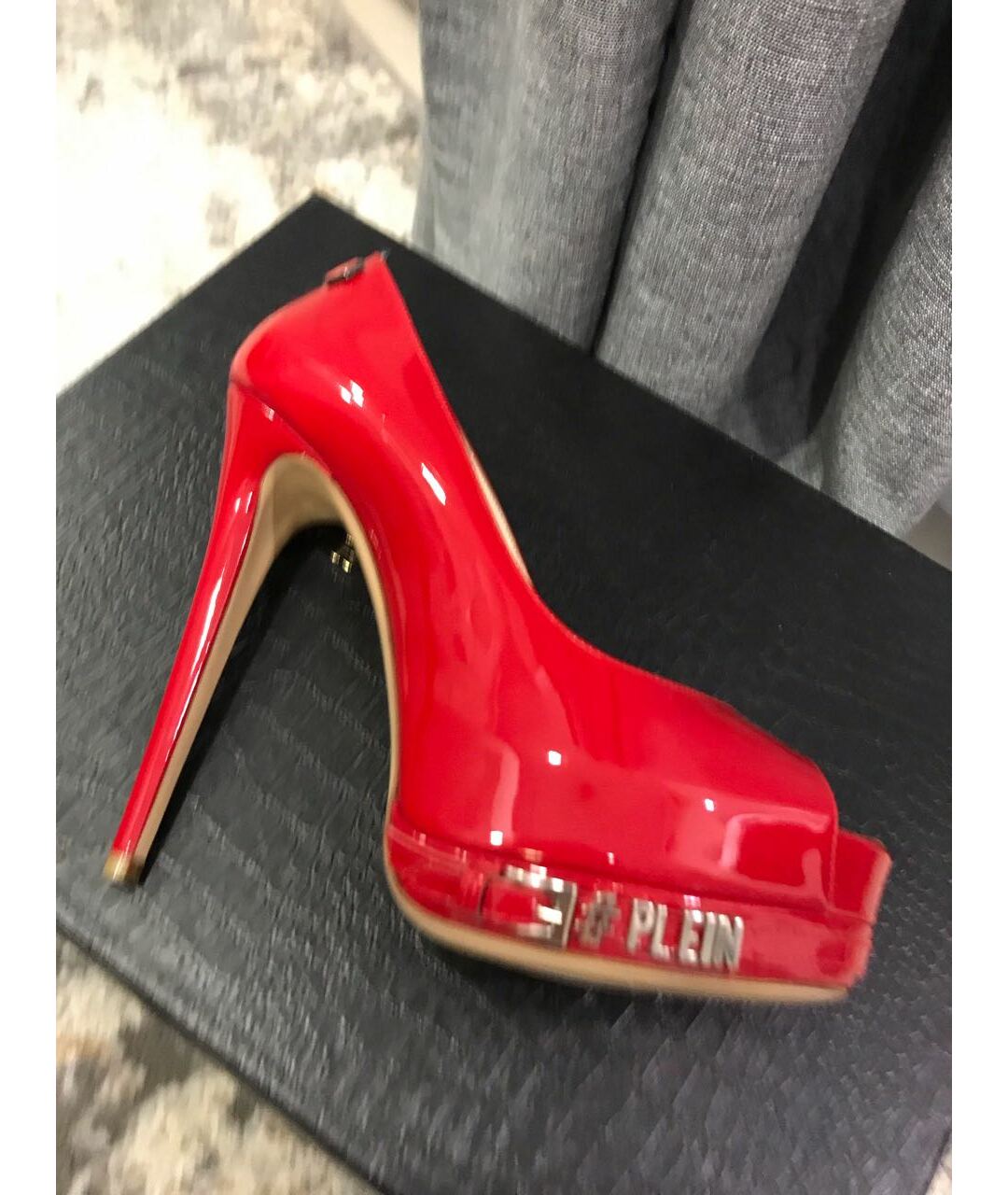 PHILIPP PLEIN Красные замшевые туфли, фото 5