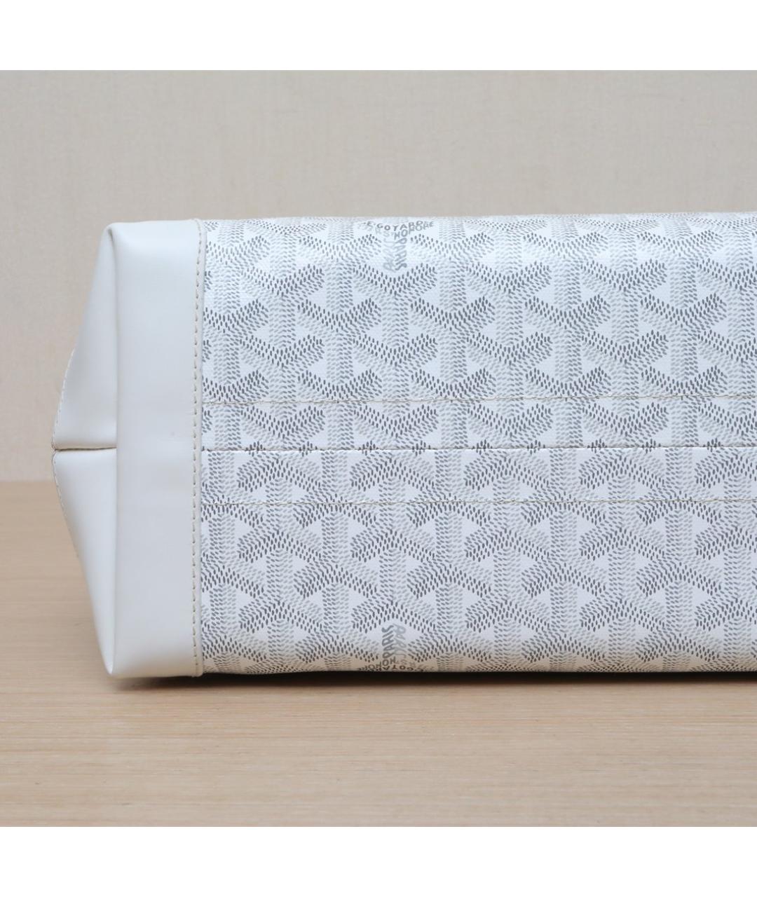 GOYARD Белая кожаная сумка через плечо, фото 8