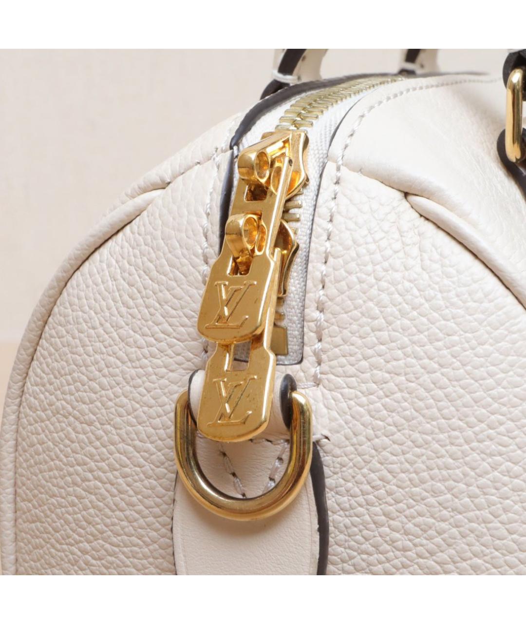 LOUIS VUITTON Бежевая кожаная сумка с короткими ручками, фото 8