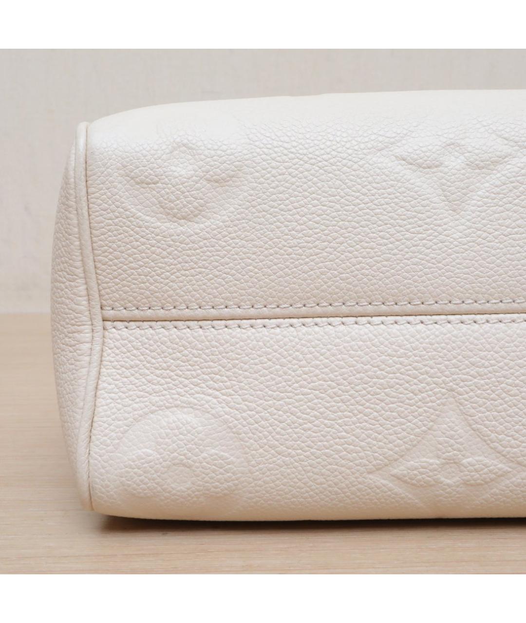 LOUIS VUITTON Бежевая кожаная сумка с короткими ручками, фото 9