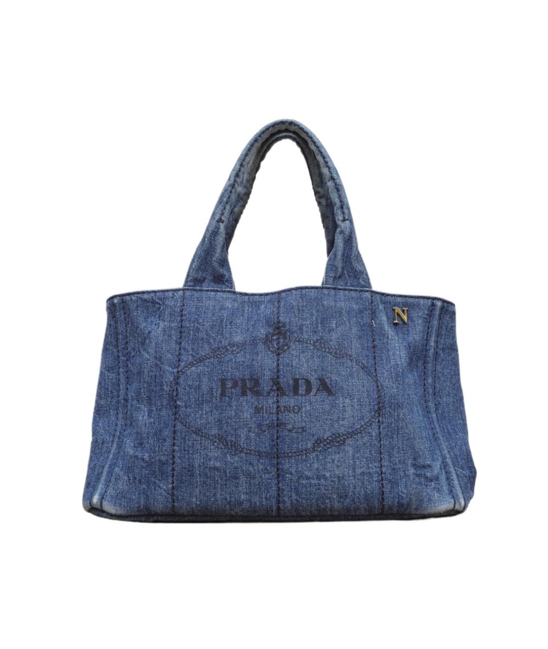PRADA Синяя деним сумка тоут, фото 1