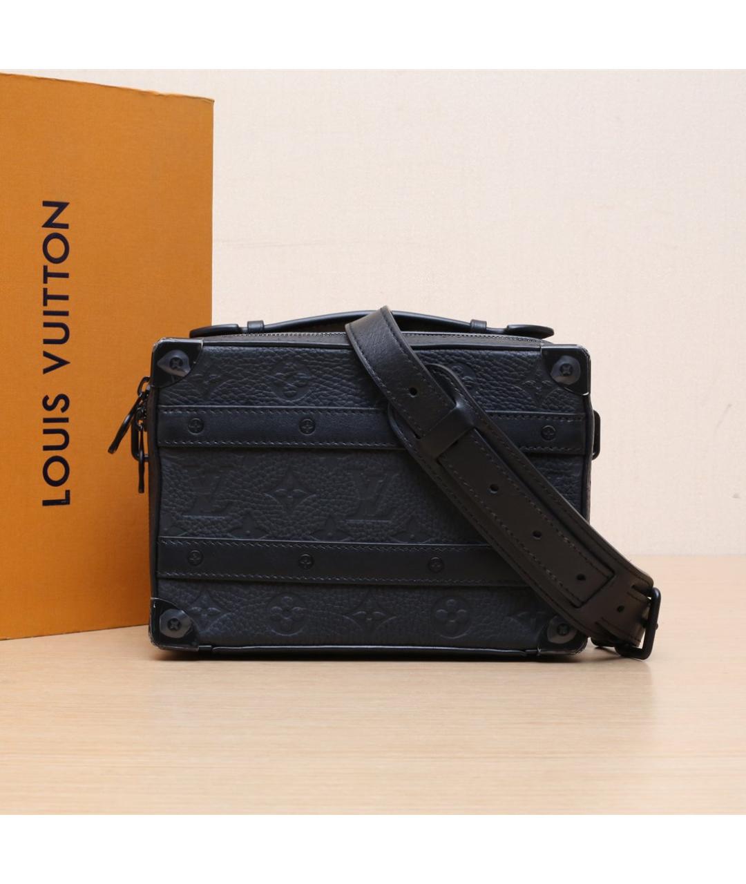 LOUIS VUITTON Черная кожаная сумка через плечо, фото 2