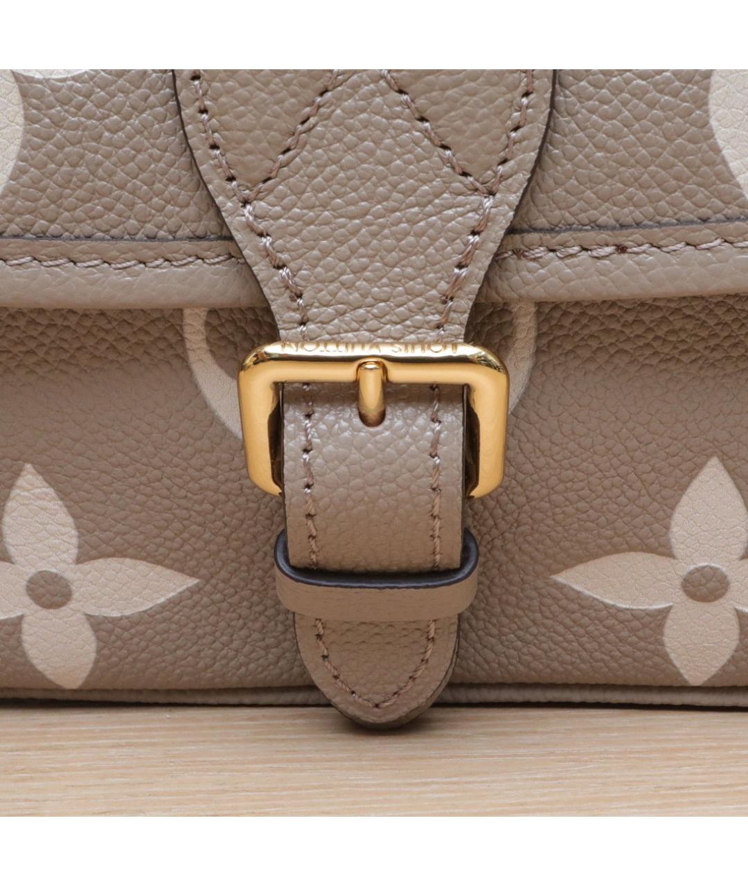LOUIS VUITTON Бежевая кожаная сумка через плечо, фото 8