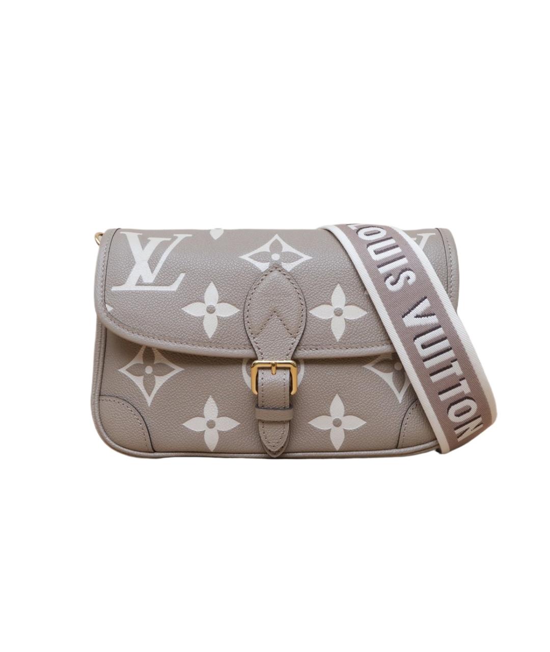 LOUIS VUITTON Бежевая кожаная сумка через плечо, фото 1