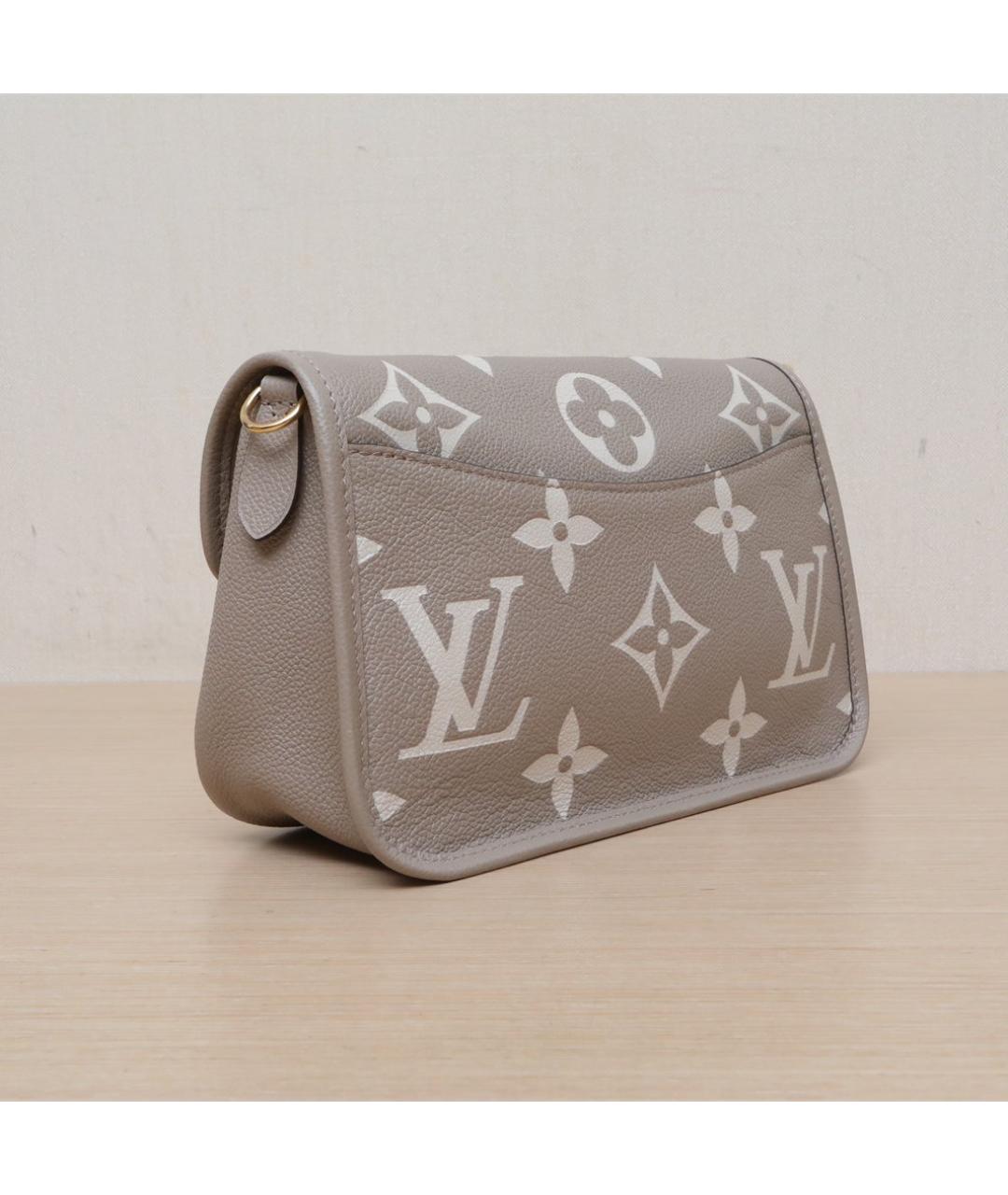 LOUIS VUITTON Бежевая кожаная сумка через плечо, фото 6