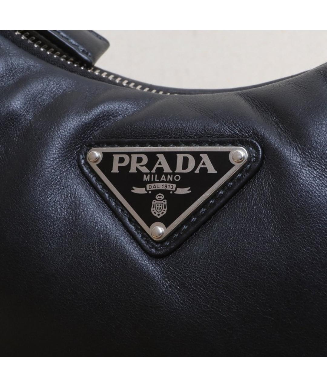 PRADA Черная кожаная сумка через плечо, фото 8