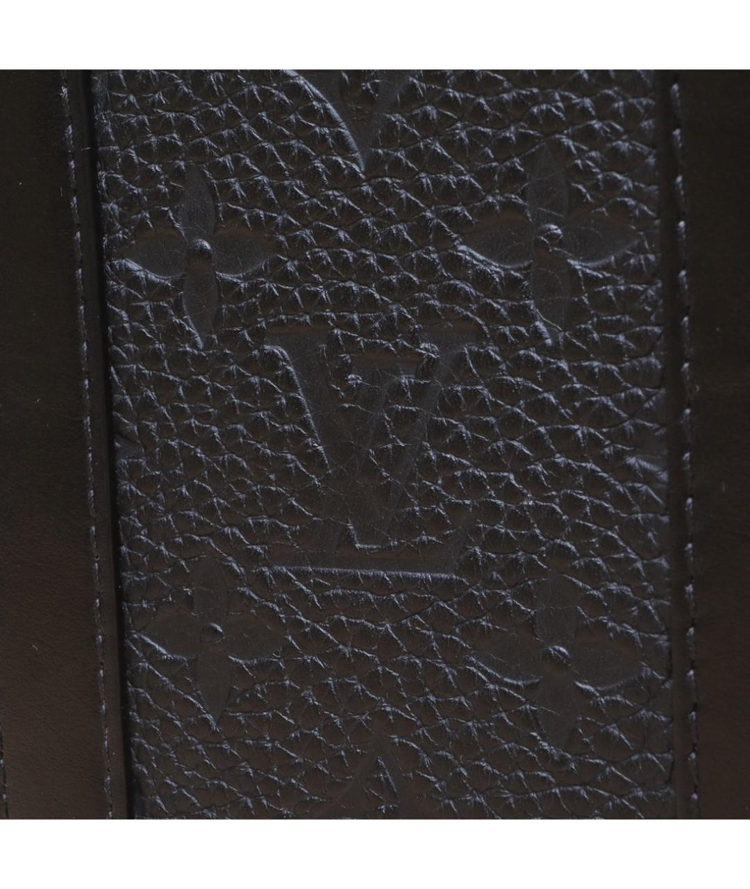 LOUIS VUITTON Черная кожаная сумка через плечо, фото 8