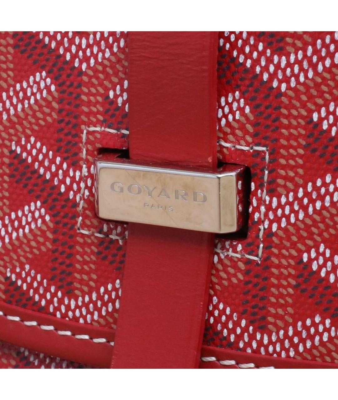 GOYARD Красная кожаная сумка через плечо, фото 8