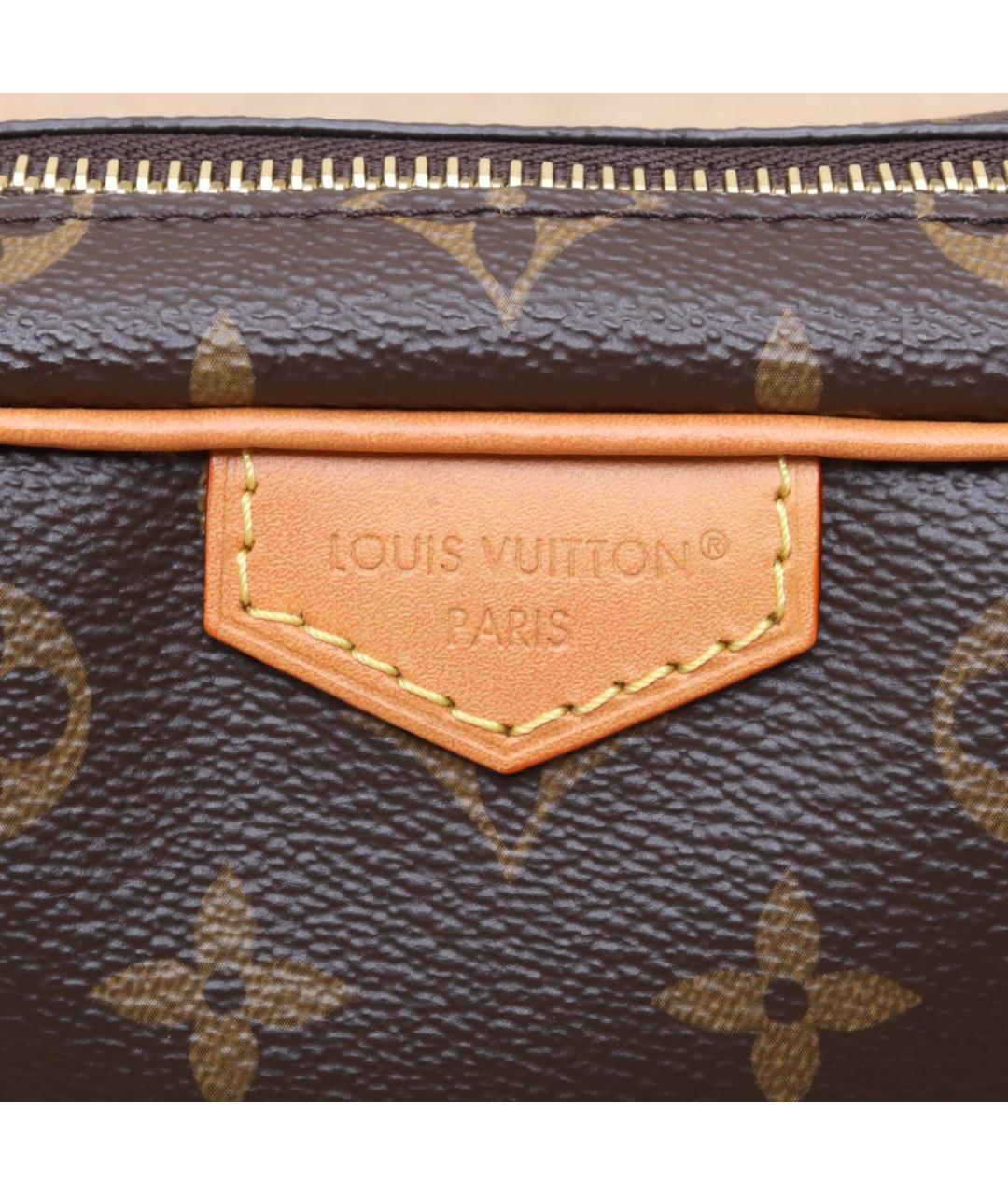 LOUIS VUITTON Коричневая кожаная сумка через плечо, фото 8